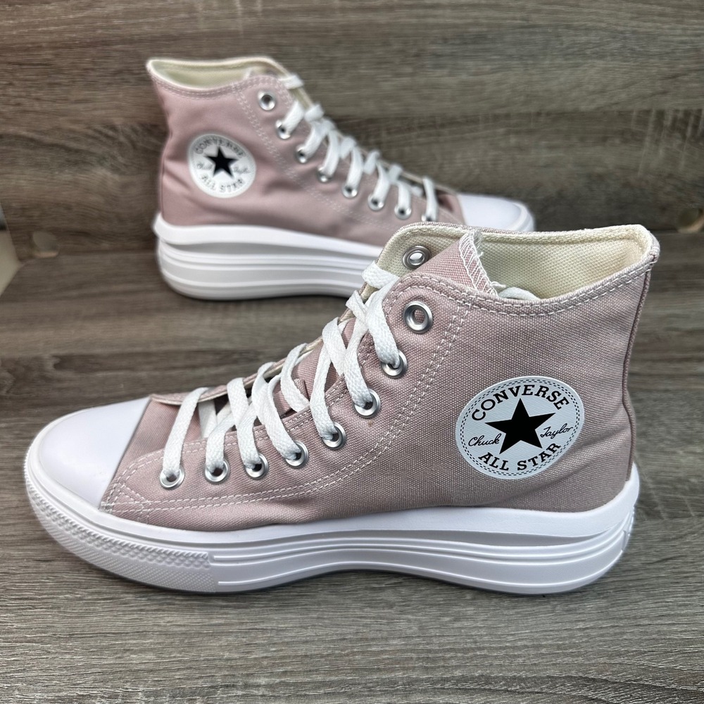 Converse Chuck Taylor All Star Sneakers Hi Move Women 9 Stone Mauve Platform NEW